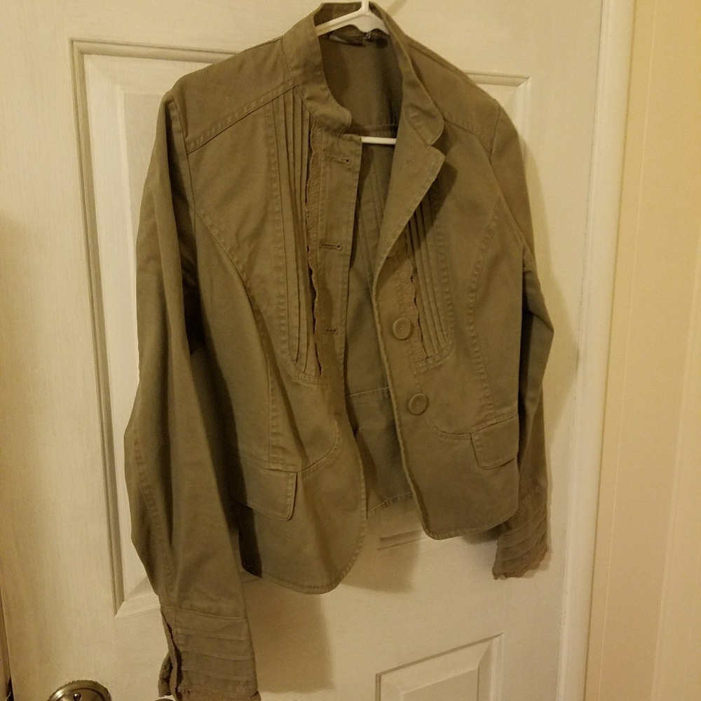 APT 9 OLIVE GREEN BLAZER